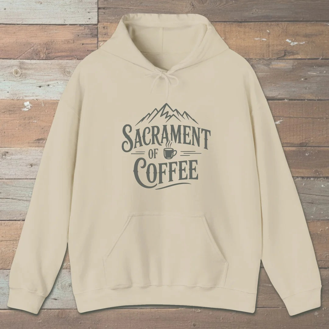 Sacrament Of Coffee Hoodie Sand Outdoor Nature Tee