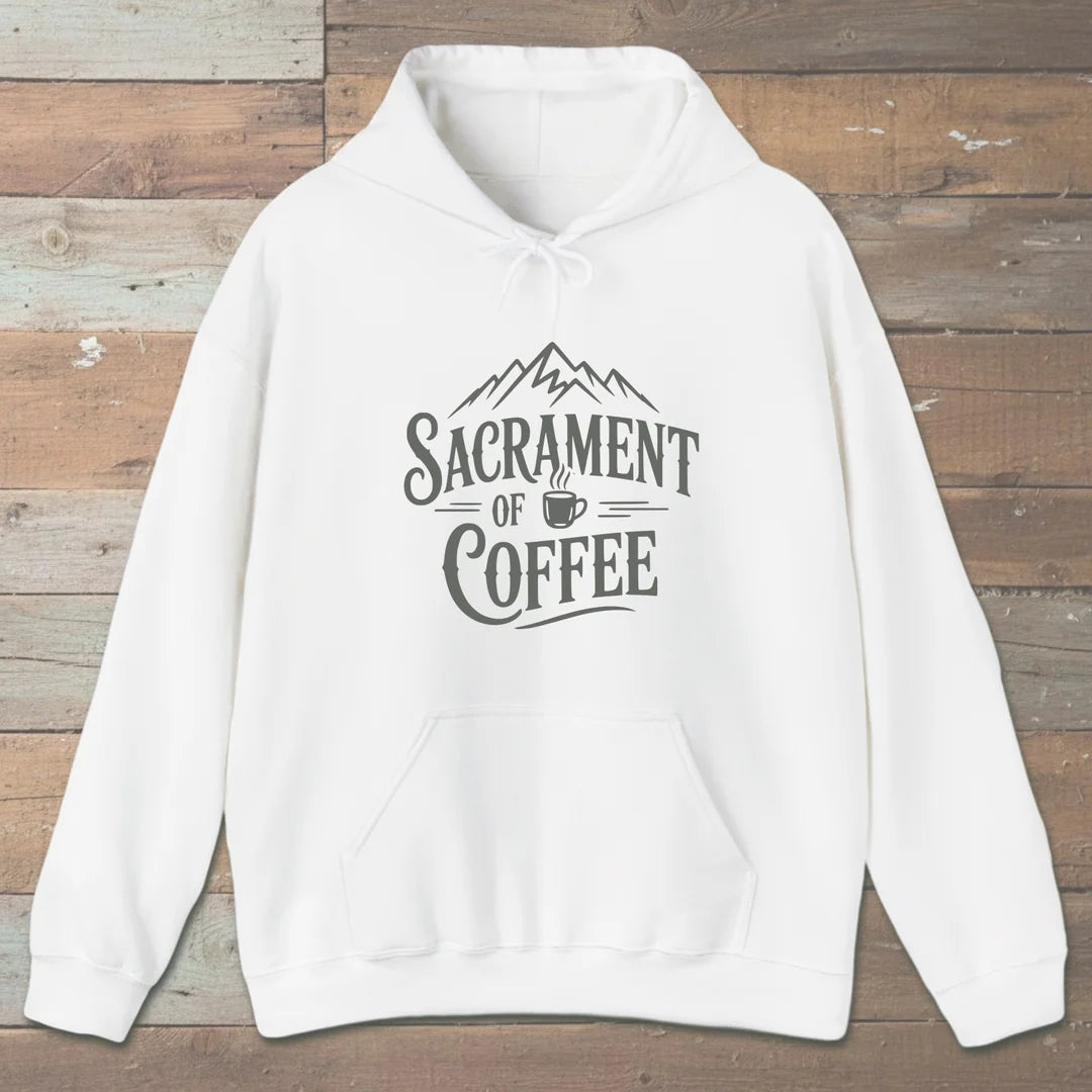 Sacrament Of Coffee Hoodie White Outdoor Nature Tee
