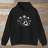 Campfire And Peaks Hoodie Black Outdoor Nature Tee