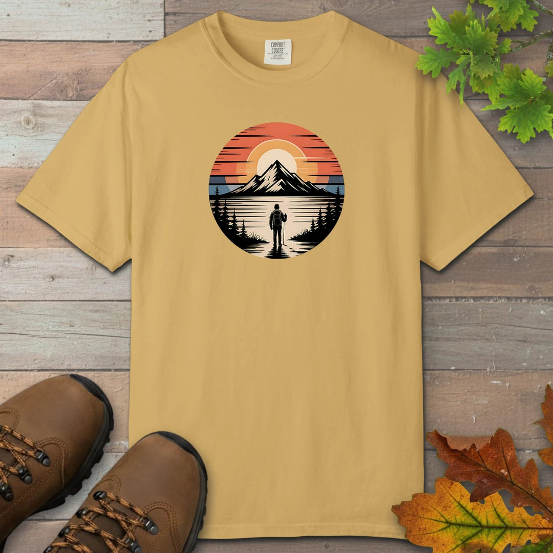 Hiker Sunset View T-Shirt