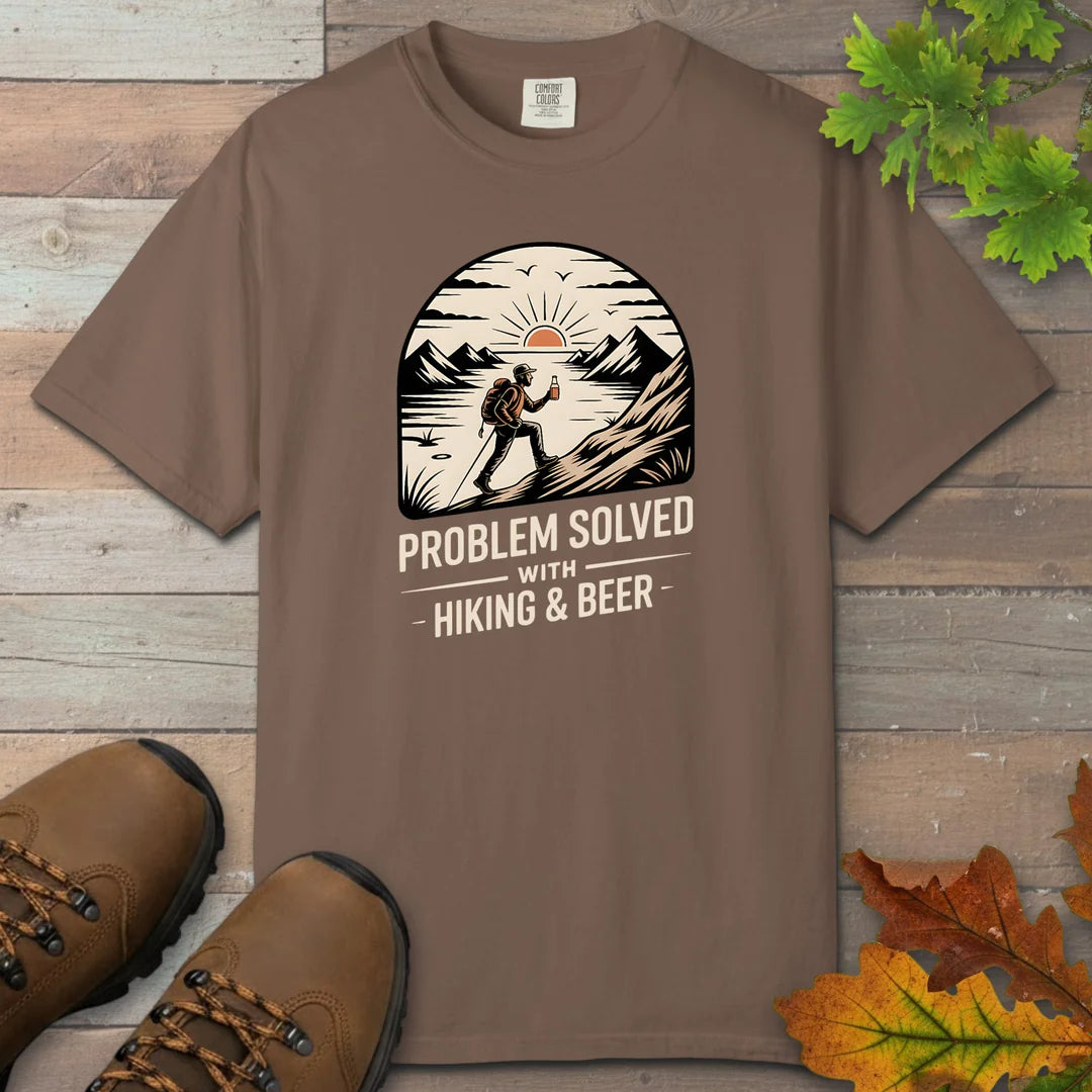 Problem Solved With Hiking And Beer T-Shirt