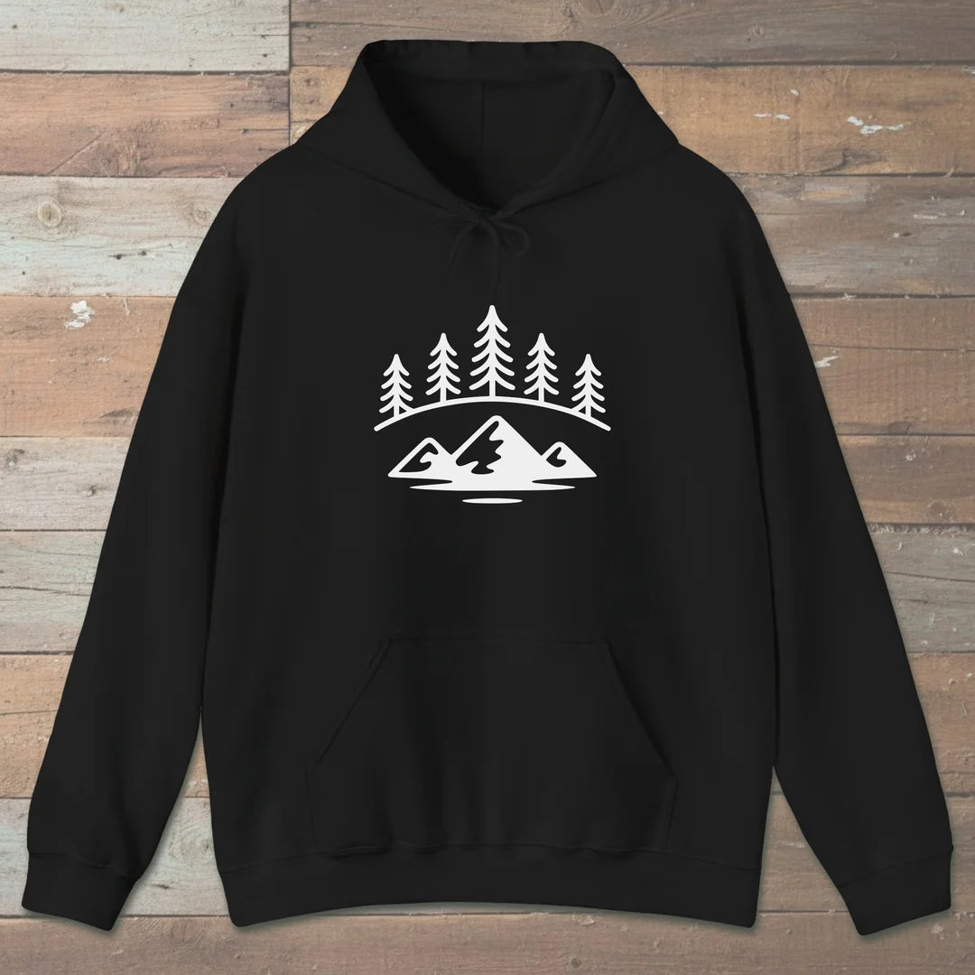 Forest Ridge Hoodie Black Outdoor Nature Tee
