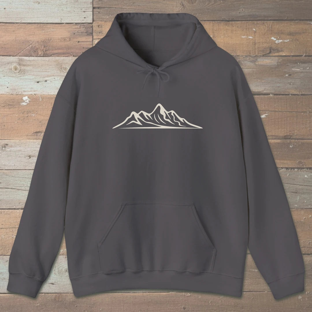 Mountains Are The Best Hoodie Charcoal Outdoor Nature Tee