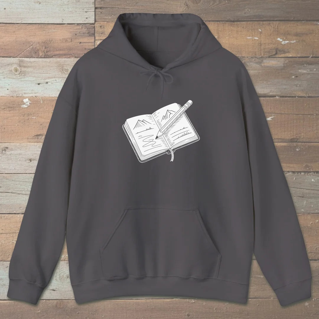 Trail Journal Hoodie Charcoal Outdoor Nature Tee