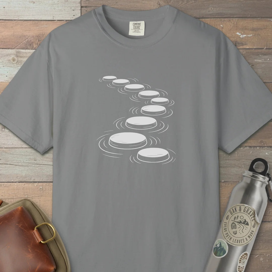 Stepping Stones T-Shirt Grey Outdoor Nature Tee