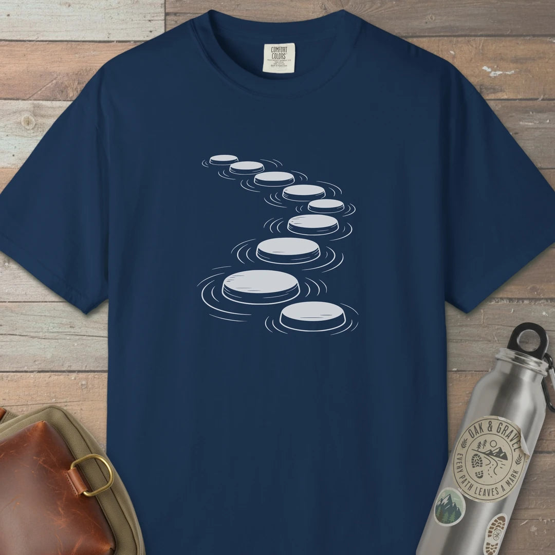 Stepping Stones T-Shirt Navy Outdoor Nature Tee