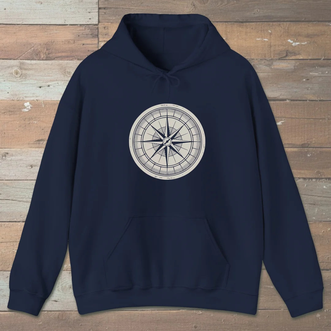 True North Compass Hoodie Navy Outdoor Nature Tee