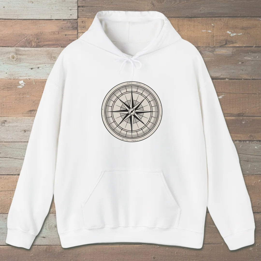 True North Compass Hoodie White Outdoor Nature Tee