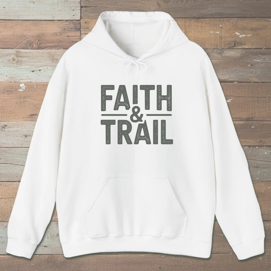 Faith And Trail Hoodie White Outdoor Nature Tee