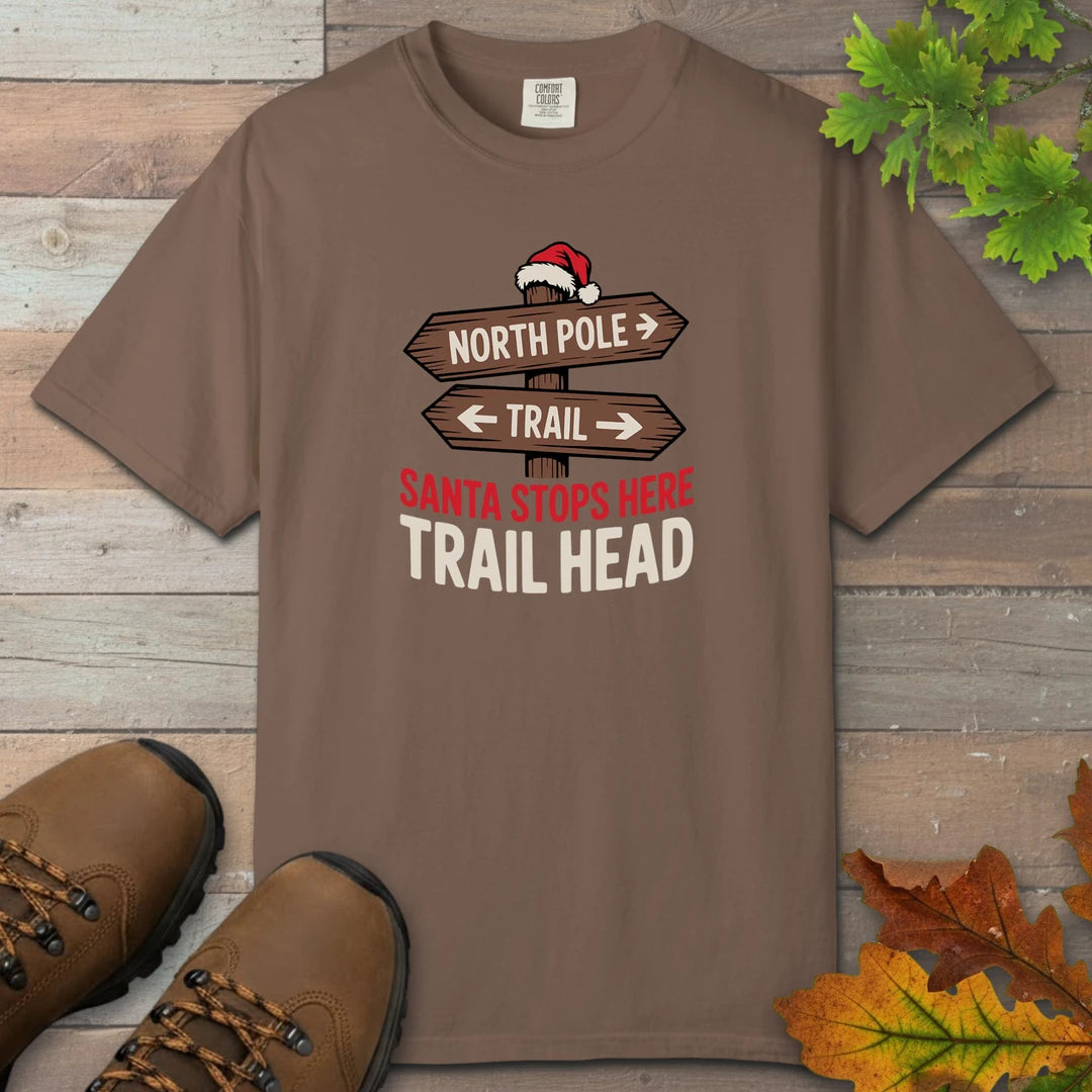 Santa Stops Here Trail Head T-Shirt
