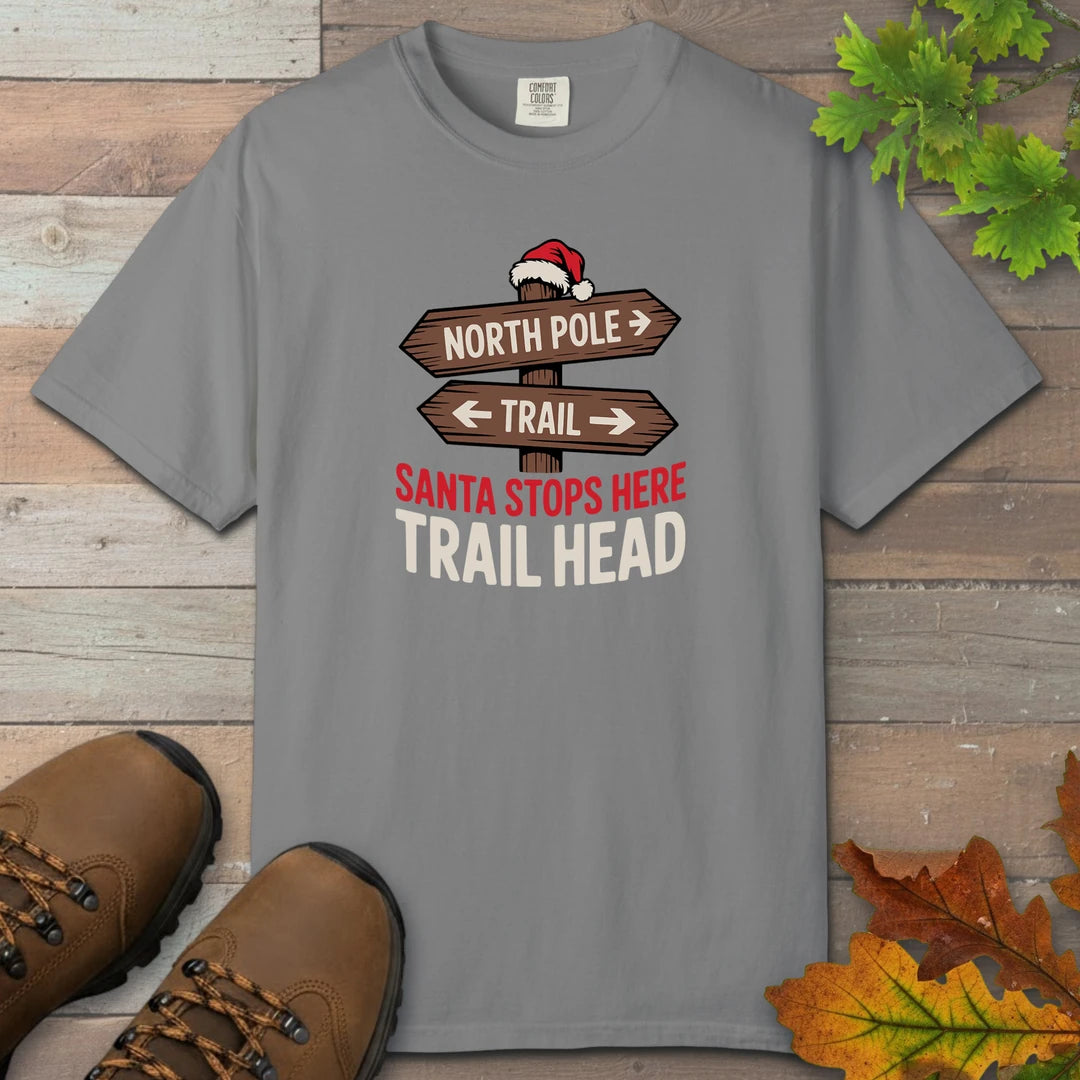 Santa Stops Here Trail Head T-Shirt