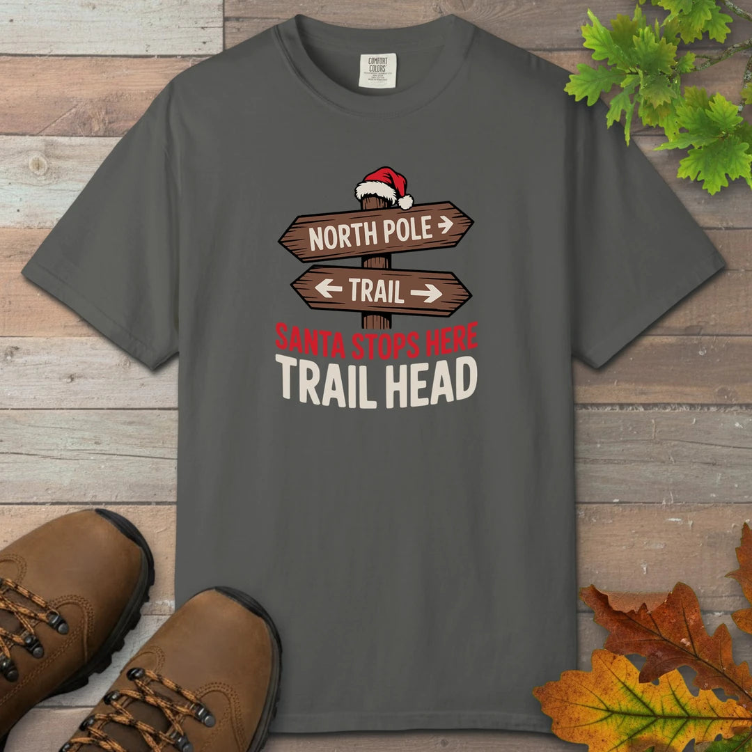 Santa Stops Here Trail Head T-Shirt