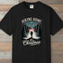 Hiking Home For Christmas T-Shirt Black Outdoor Nature Tee