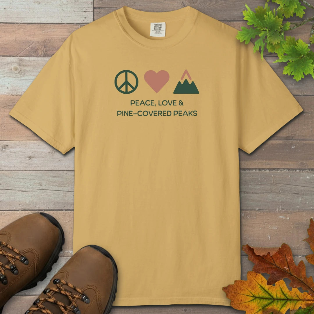 Peace Love And Pine Covered Peaks T-Shirt