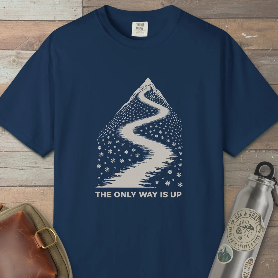 The Only Way Is Up T-Shirt Navy Outdoor Nature Tee