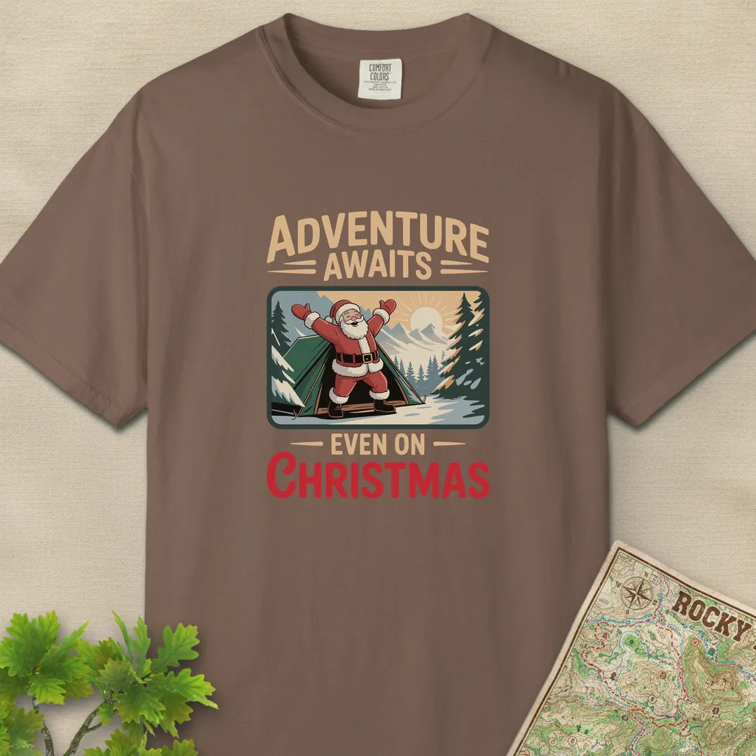 Adventure Awaits Even On Christmas T-Shirt