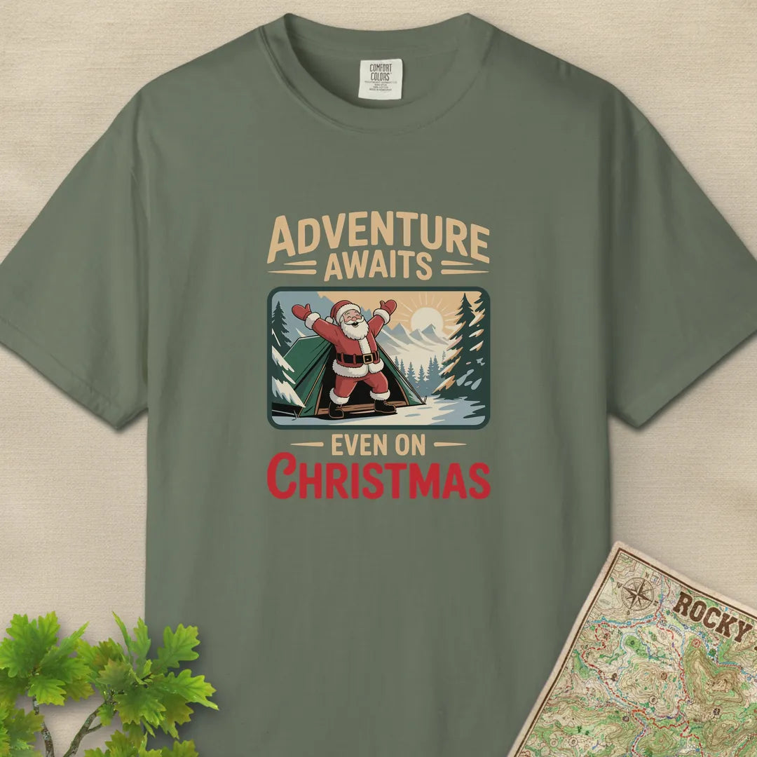 Adventure Awaits Even On Christmas T-Shirt