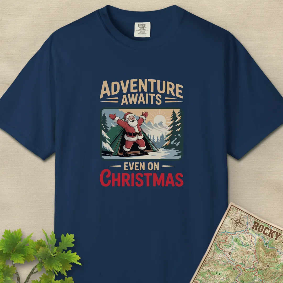 Adventure Awaits Even On Christmas T-Shirt
