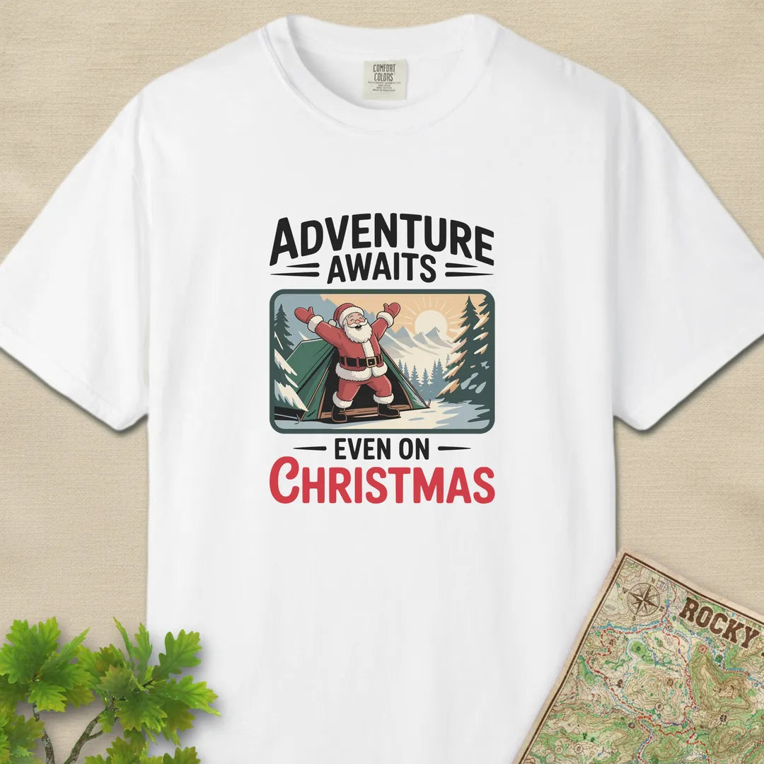 Adventure Awaits Even On Christmas T-Shirt