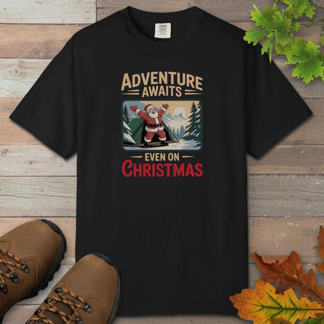 Adventure Awaits Even On Christmas T-Shirt
