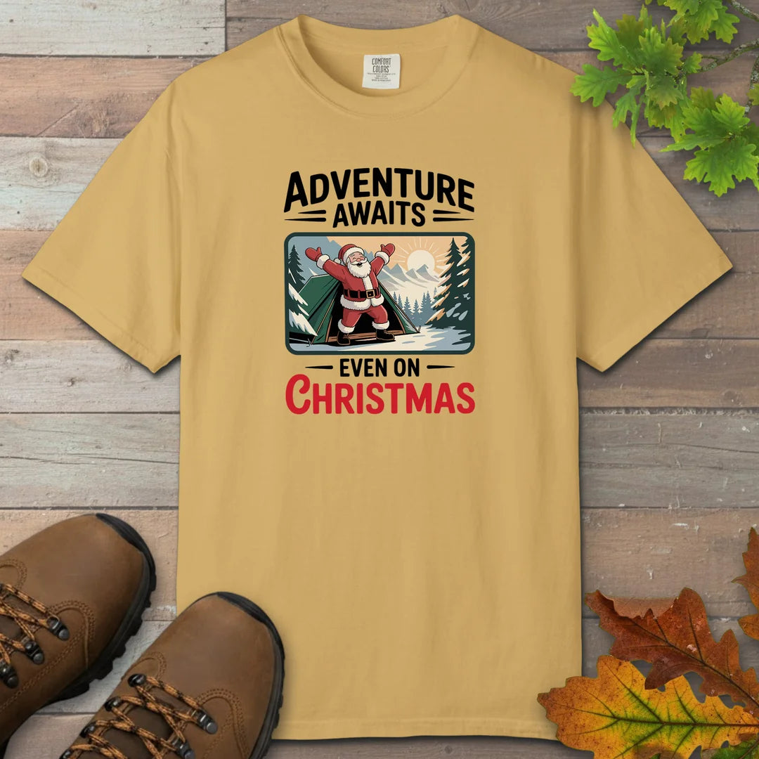 Adventure Awaits Even On Christmas T-Shirt