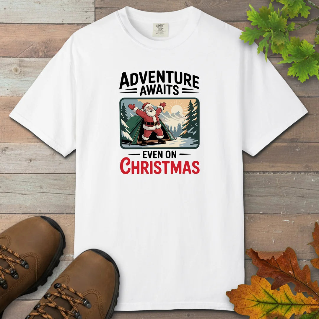 Adventure Awaits Even On Christmas T-Shirt
