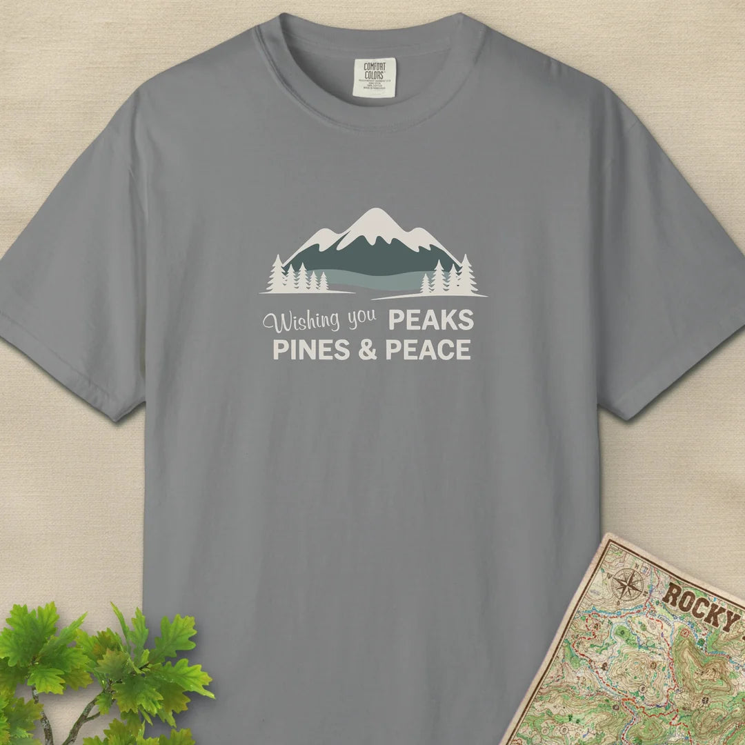 Wishing You Peaks Pines And Peace T-Shirt