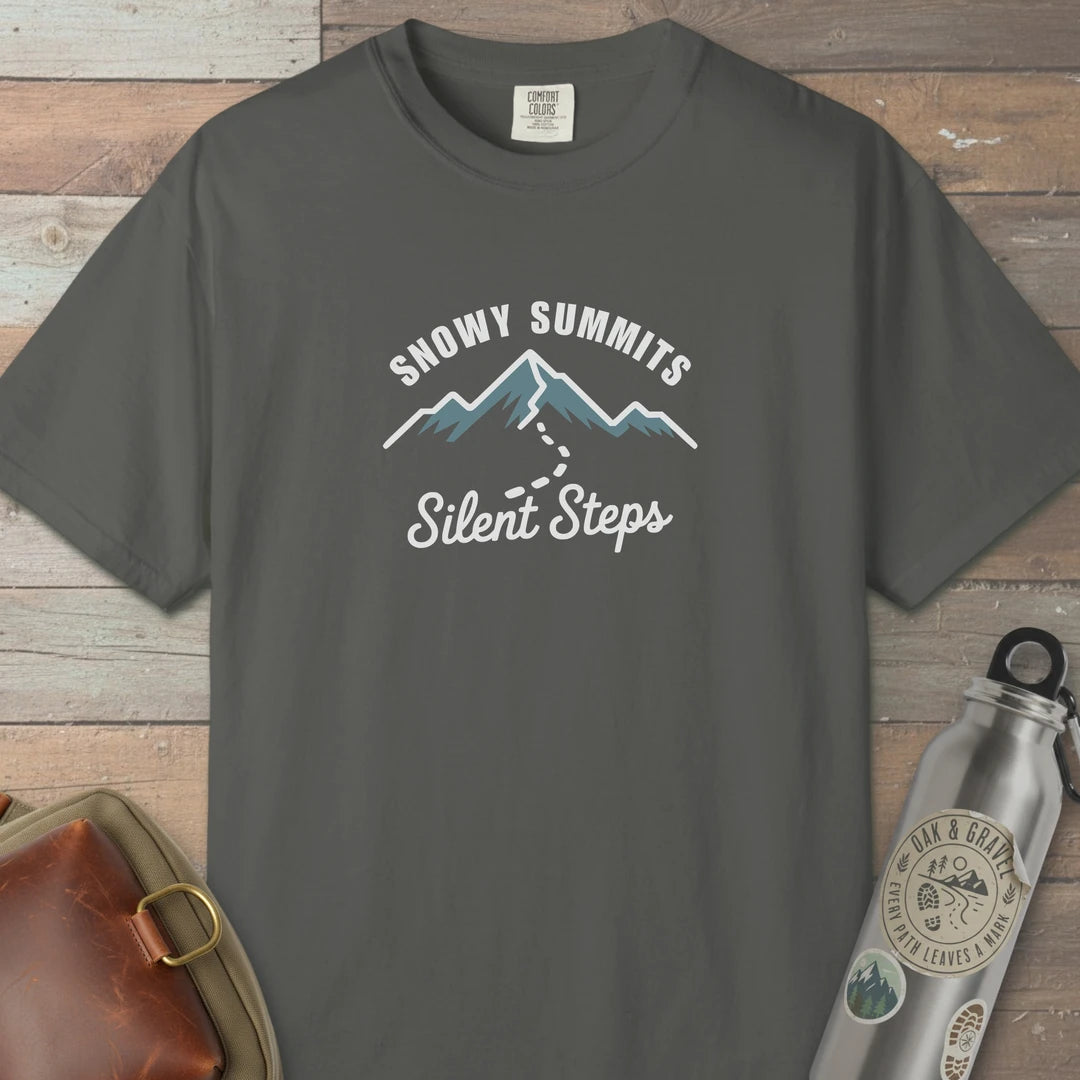 Snowy Summits Silent Steps T-Shirt Pepper Outdoor Nature Tee