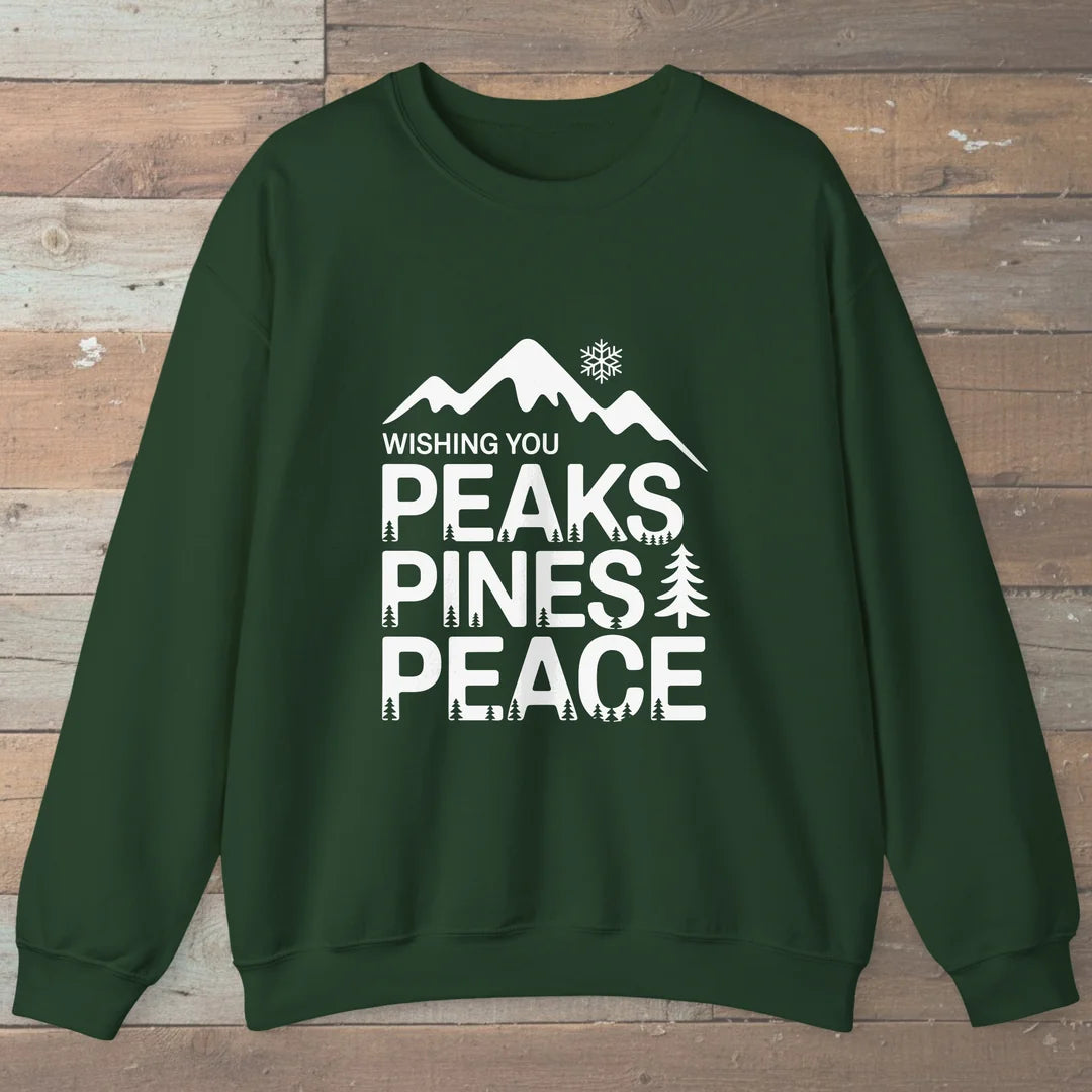Wishing You Peaks Pines Peace Sweatshirt