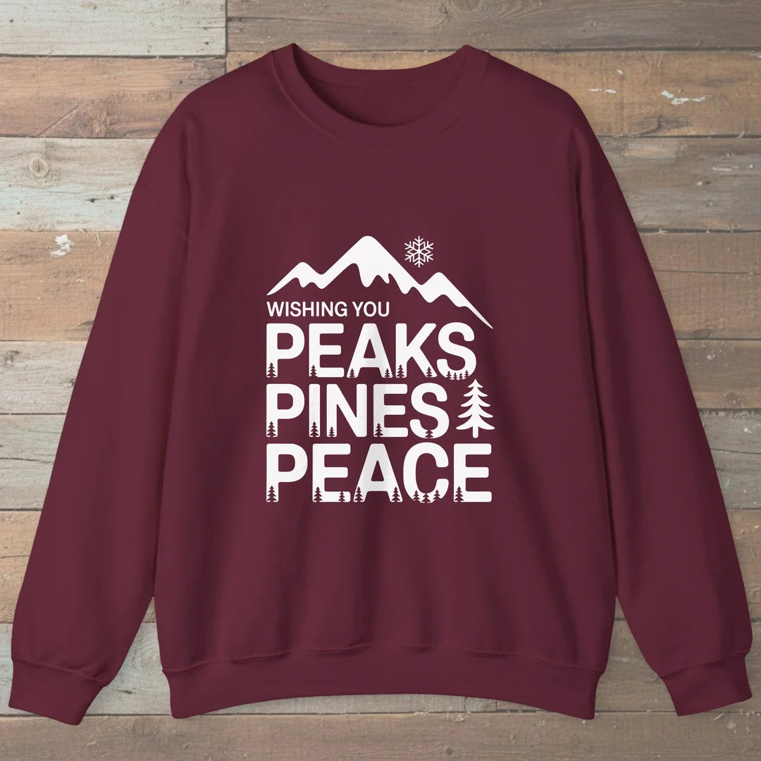 Wishing You Peaks Pines Peace Sweatshirt