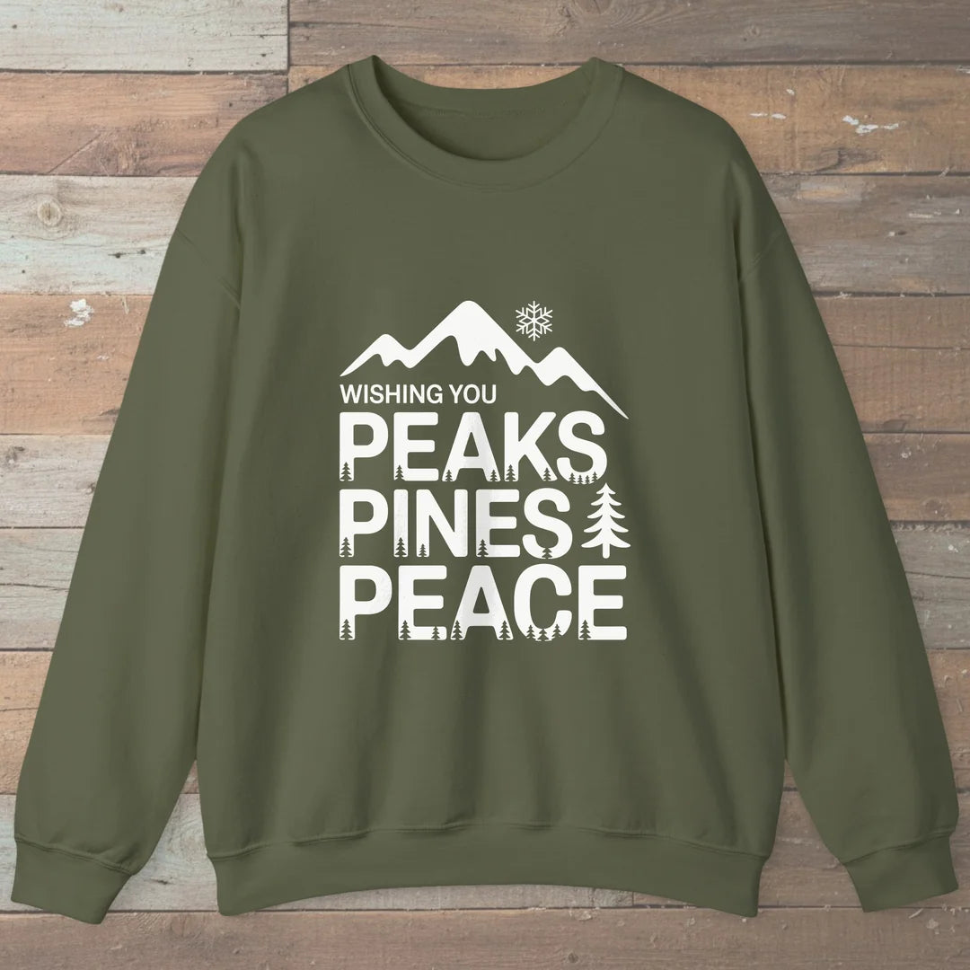 Wishing You Peaks Pines Peace Sweatshirt