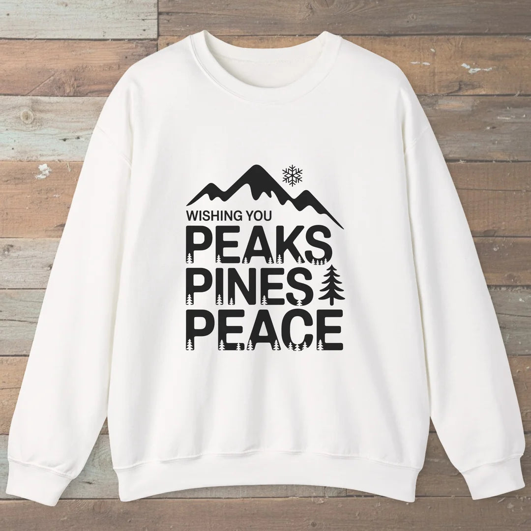 Wishing You Peaks Pines Peace Sweatshirt