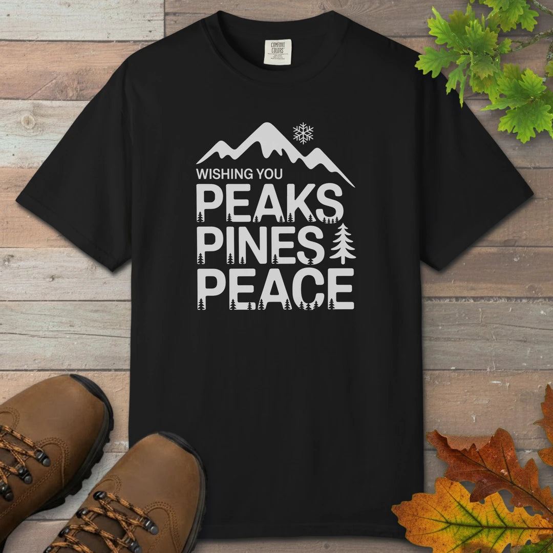 Wishing You Peaks Pines Peace T-Shirt