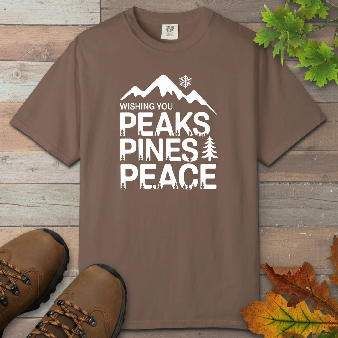 Wishing You Peaks Pines Peace T-Shirt