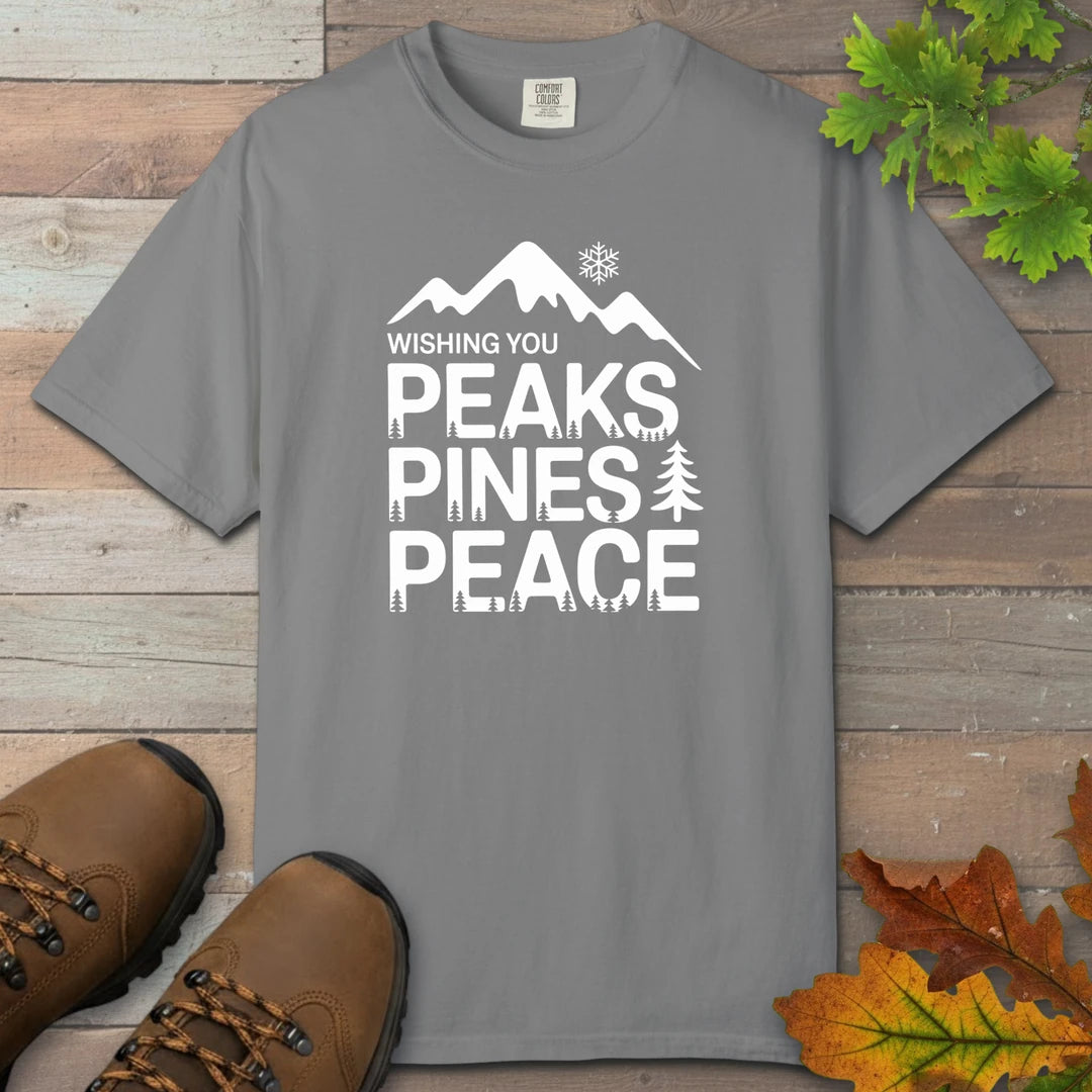 Wishing You Peaks Pines Peace T-Shirt