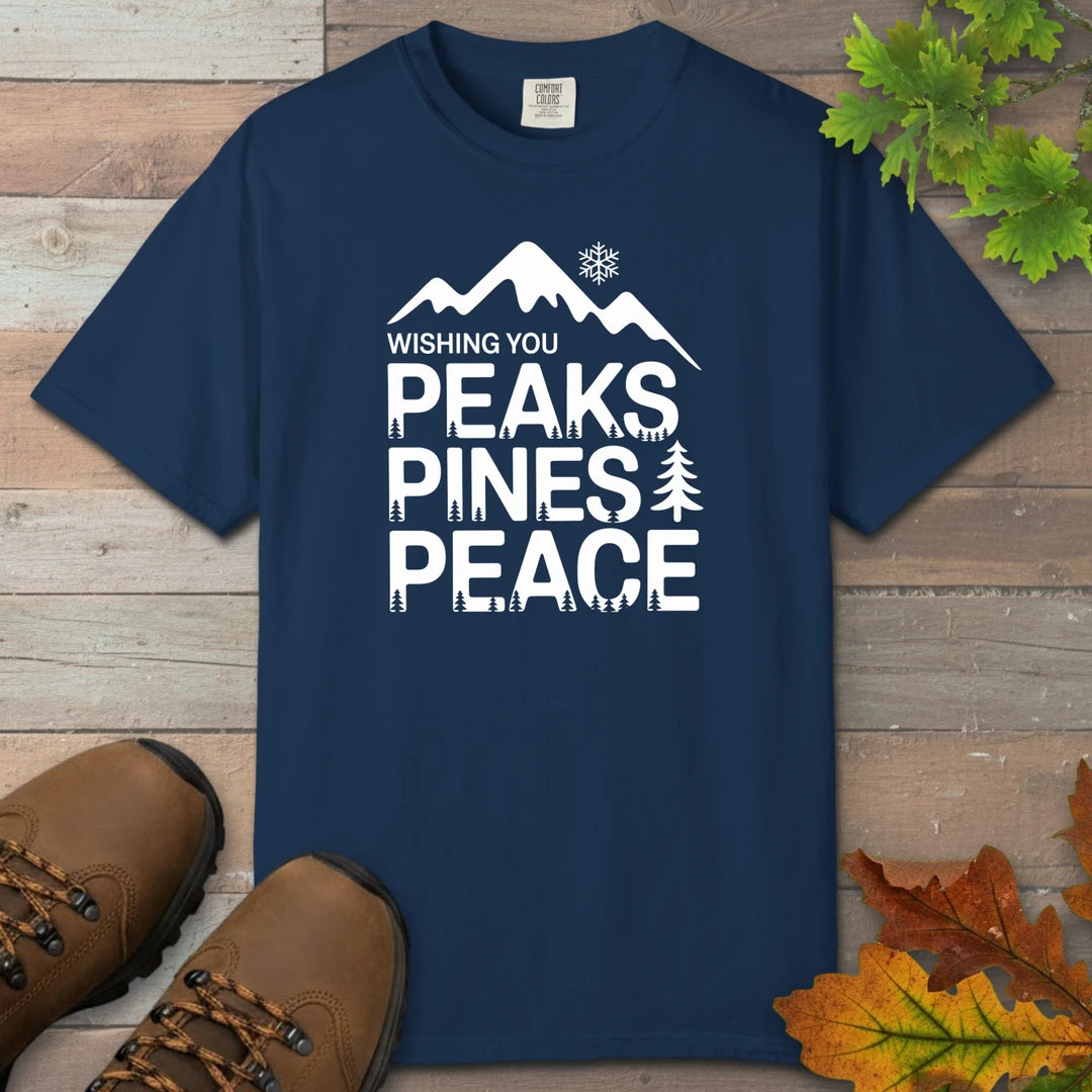 Wishing You Peaks Pines Peace T-Shirt