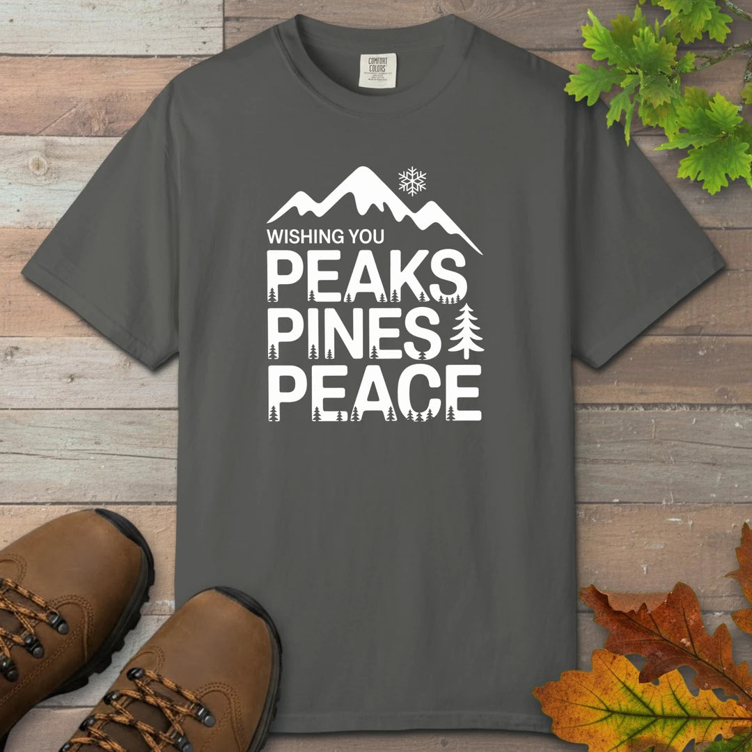 Wishing You Peaks Pines Peace T-Shirt