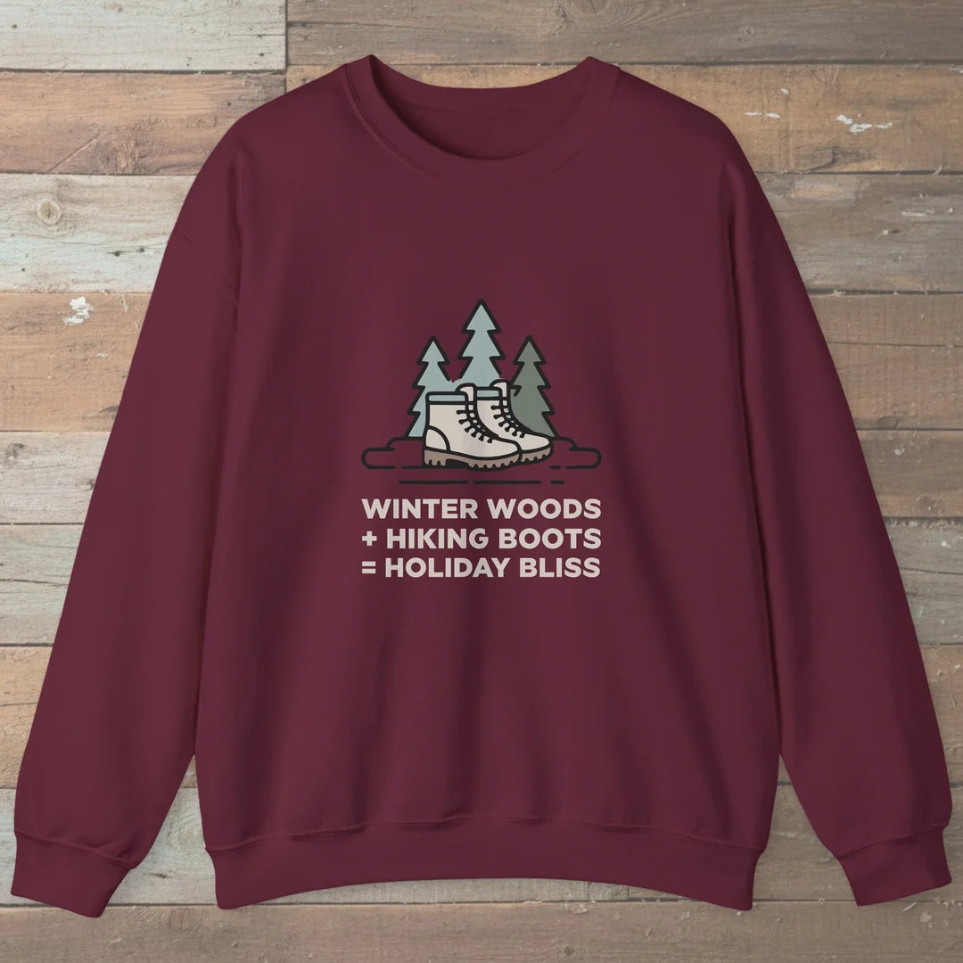 Winter Woods Hiking Boots Holiday Bliss Sweatshirt