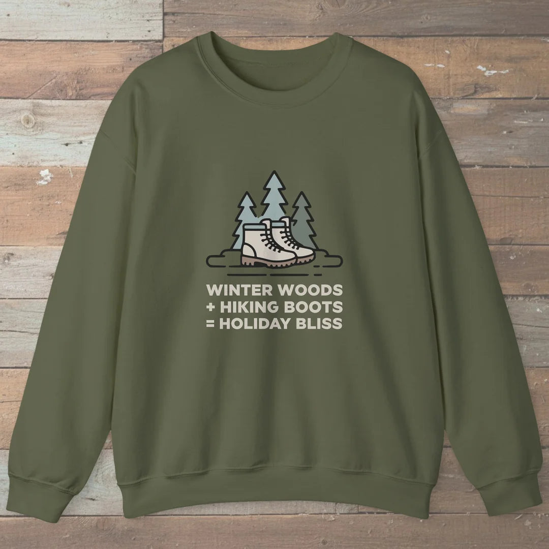 Winter Woods Hiking Boots Holiday Bliss Sweatshirt