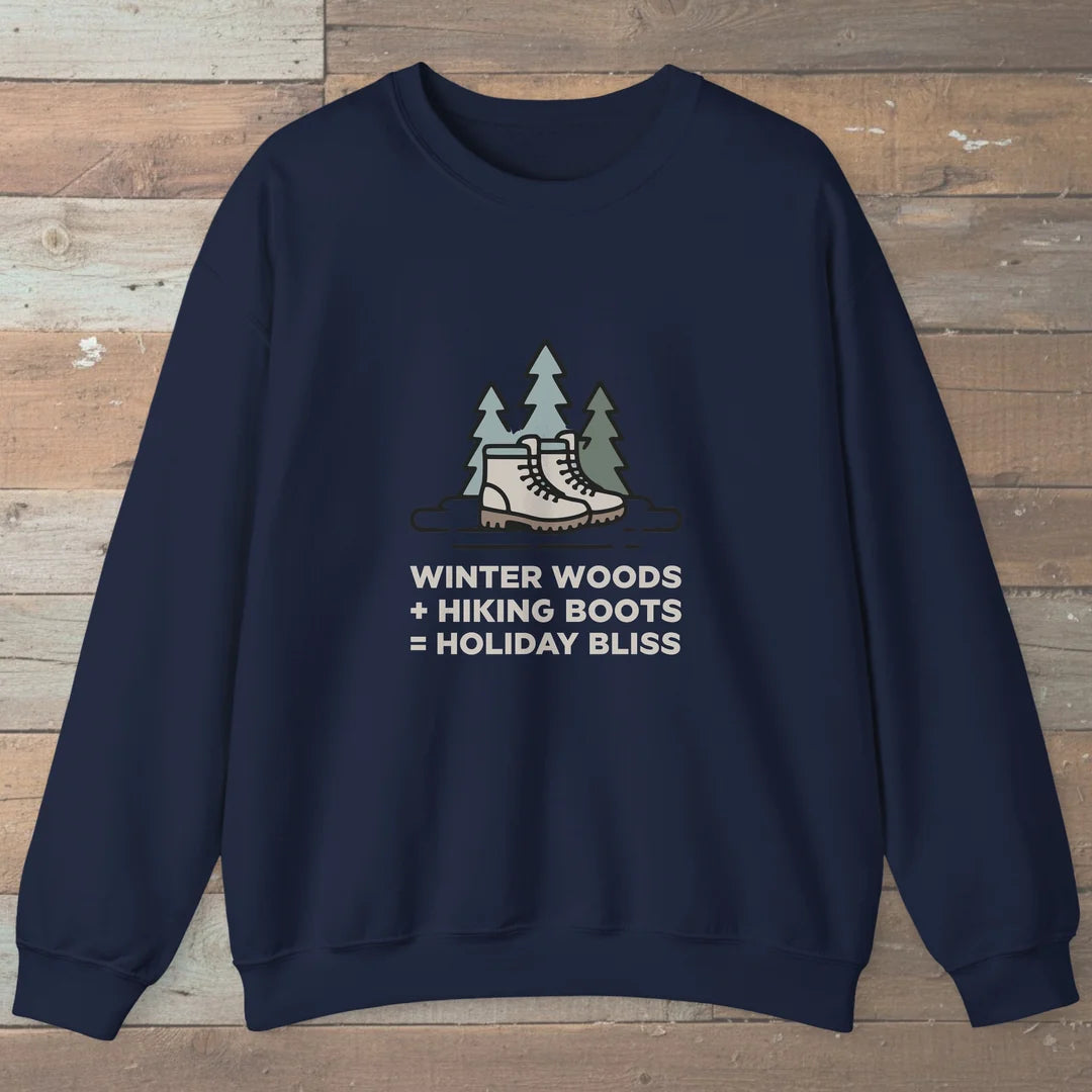 Winter Woods Hiking Boots Holiday Bliss Sweatshirt