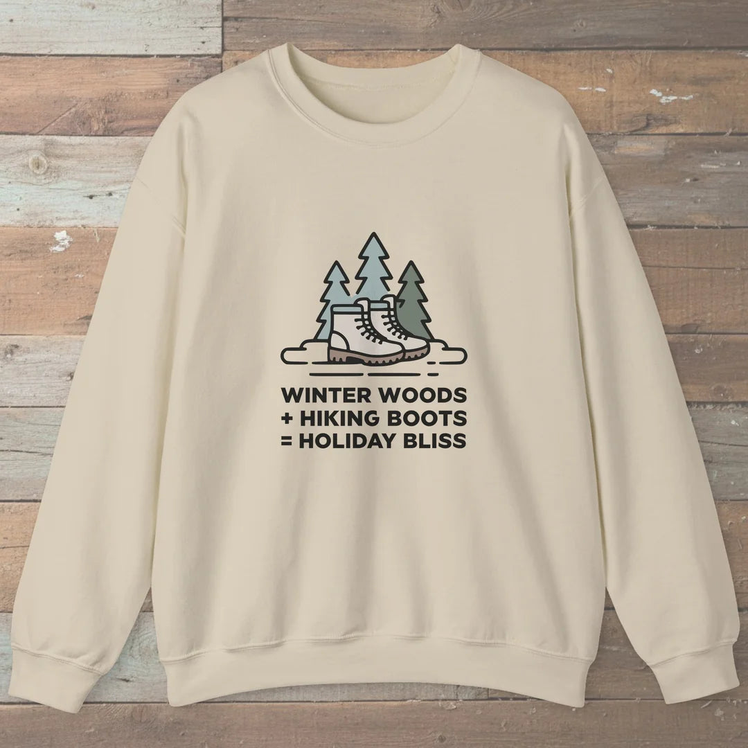Winter Woods Hiking Boots Holiday Bliss Sweatshirt