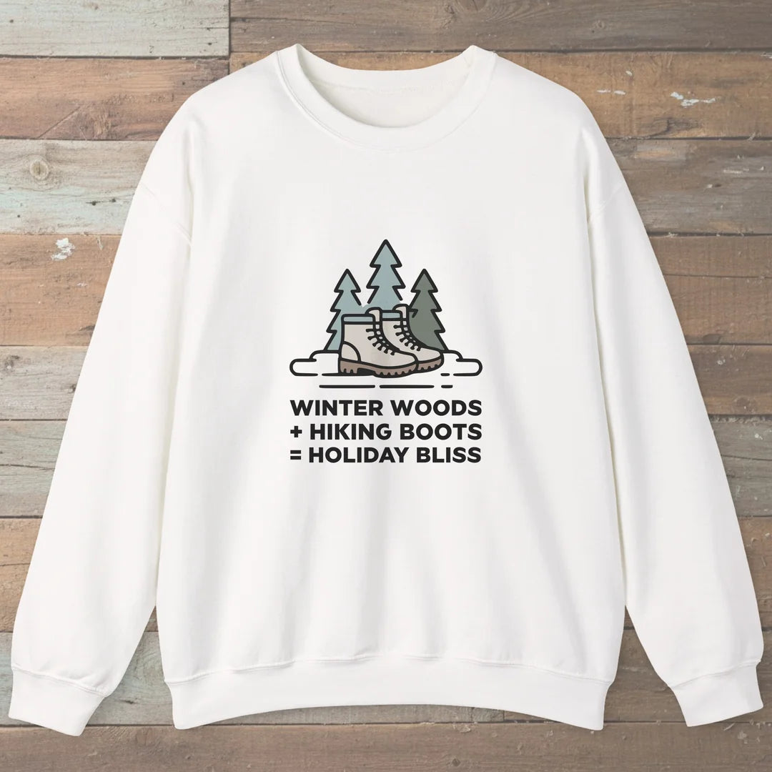 Winter Woods Hiking Boots Holiday Bliss Sweatshirt