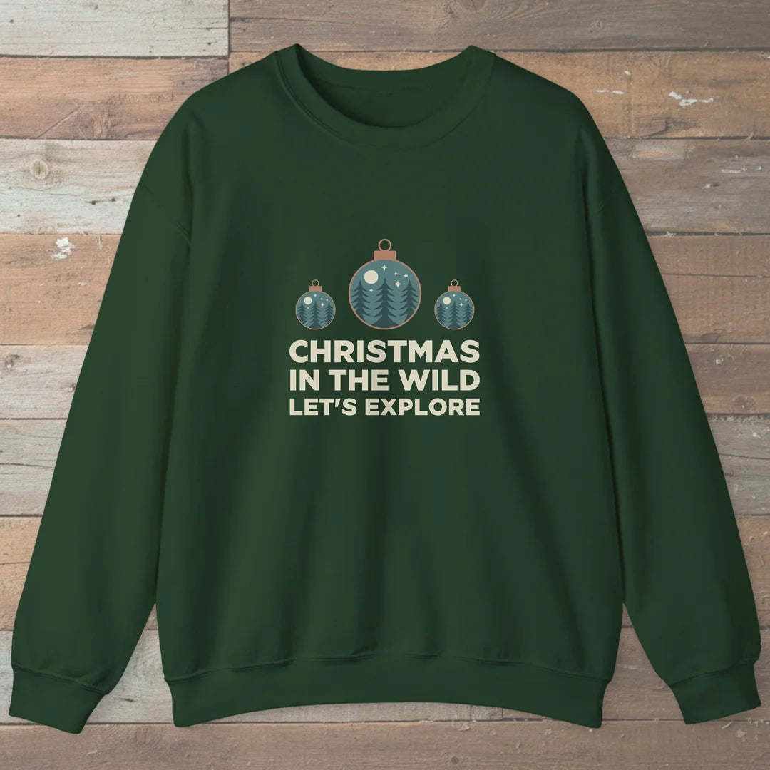 Christmas In The Wild Let's Explore Sweatshirt