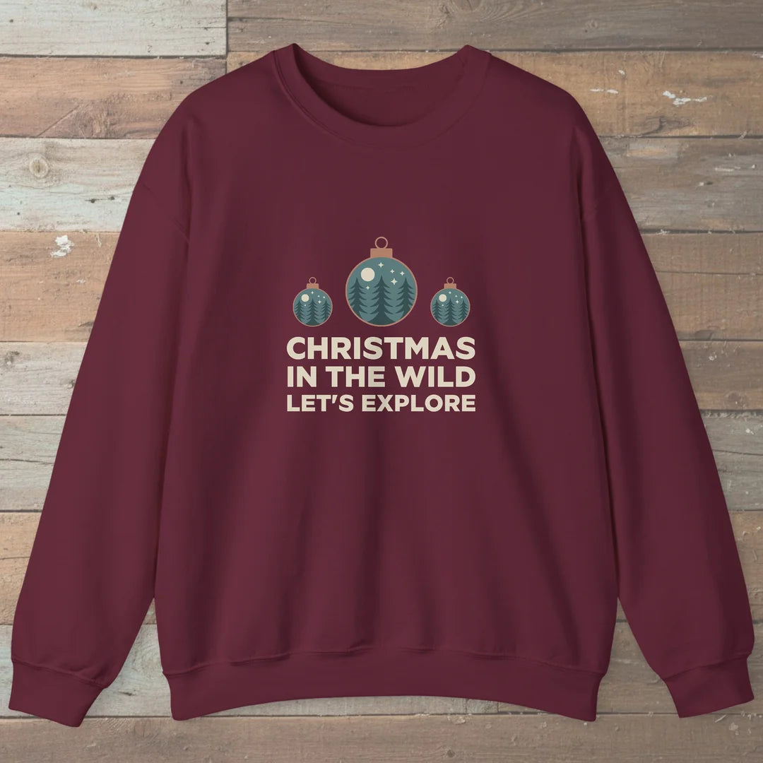 Christmas In The Wild Let's Explore Sweatshirt