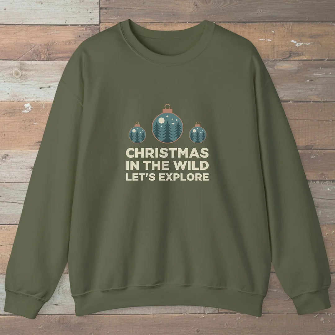 Christmas In The Wild Let's Explore Sweatshirt