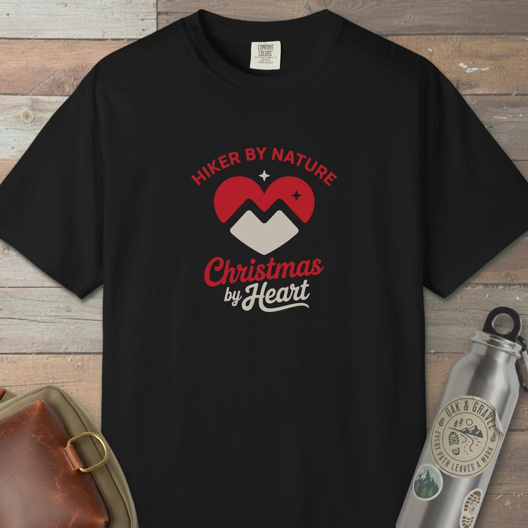 Hiker By Nature Christmas By Heart T-Shirt