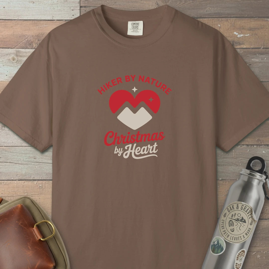 Hiker By Nature Christmas By Heart T-Shirt