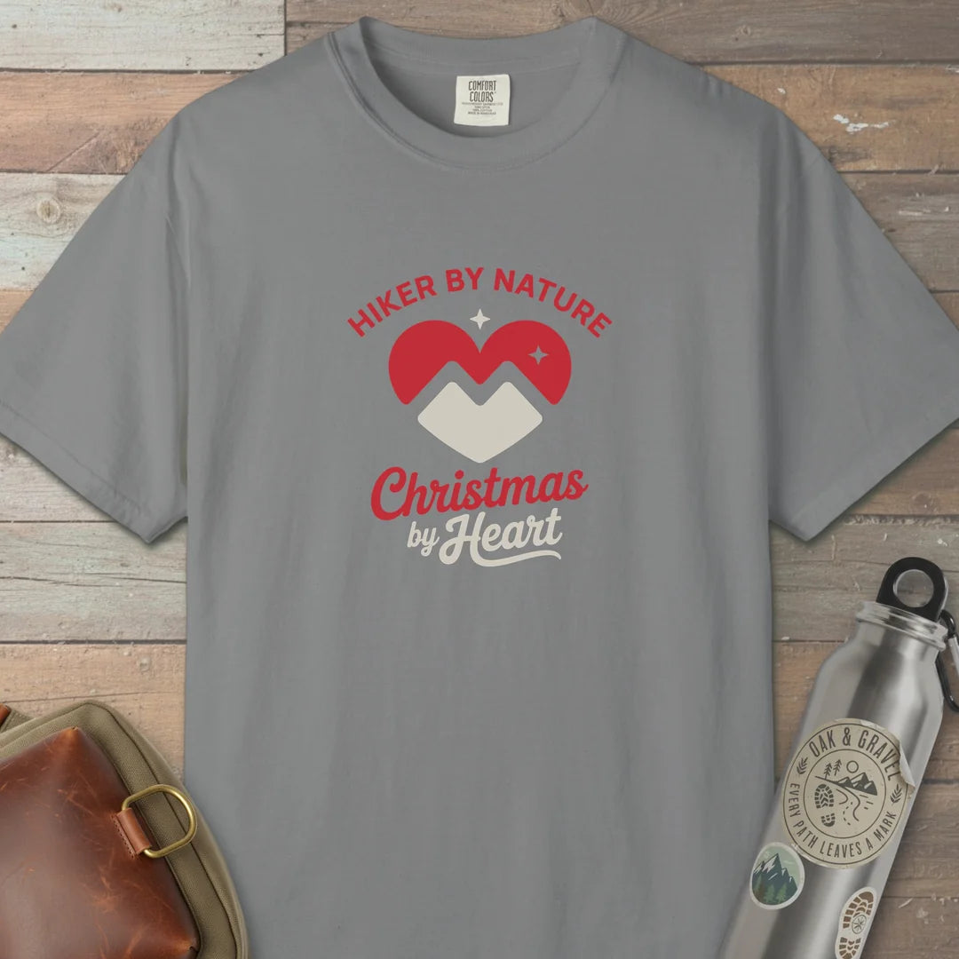 Hiker By Nature Christmas By Heart T-Shirt
