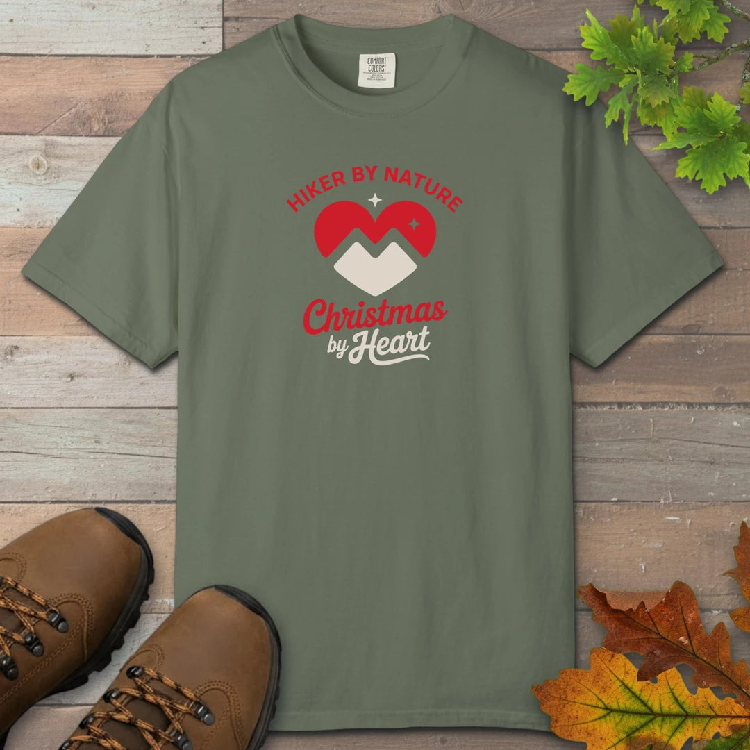 Hiker By Nature Christmas By Heart T-Shirt