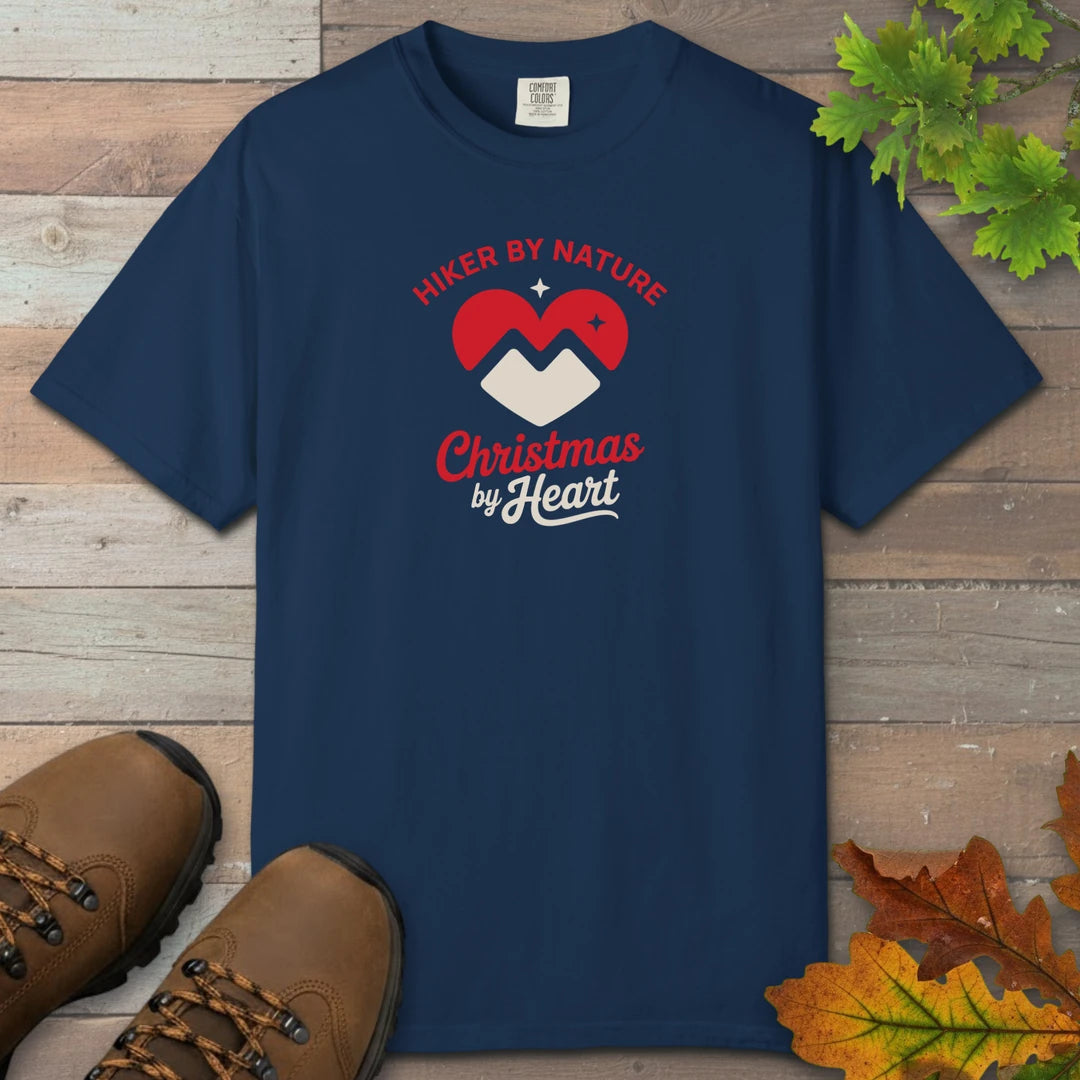 Hiker By Nature Christmas By Heart T-Shirt